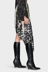 Maison Margiela Silk Floral Draped Skirt