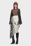 Maison Margiela Silk Floral Draped Skirt