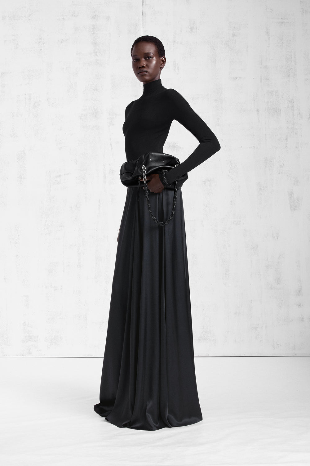 Maison Margiela Elongated Satin Maxi Skirt