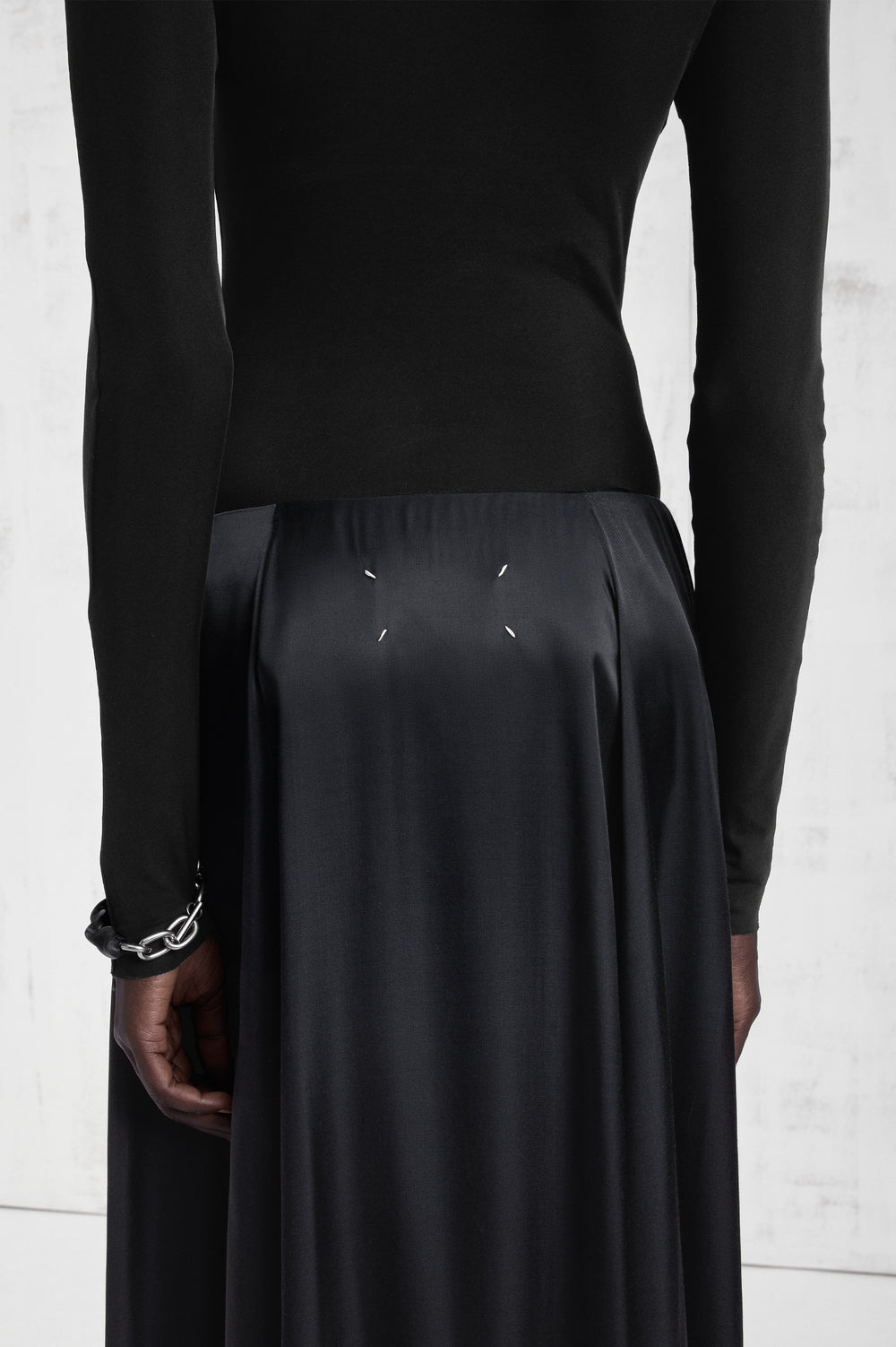Maison Margiela Elongated Satin Maxi Skirt