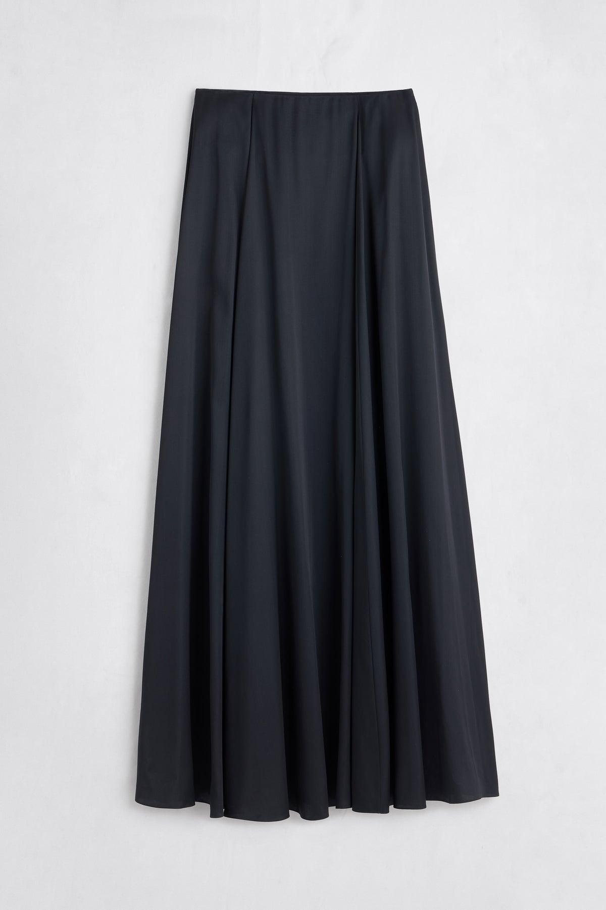 Elongated Satin Maxi Skirt