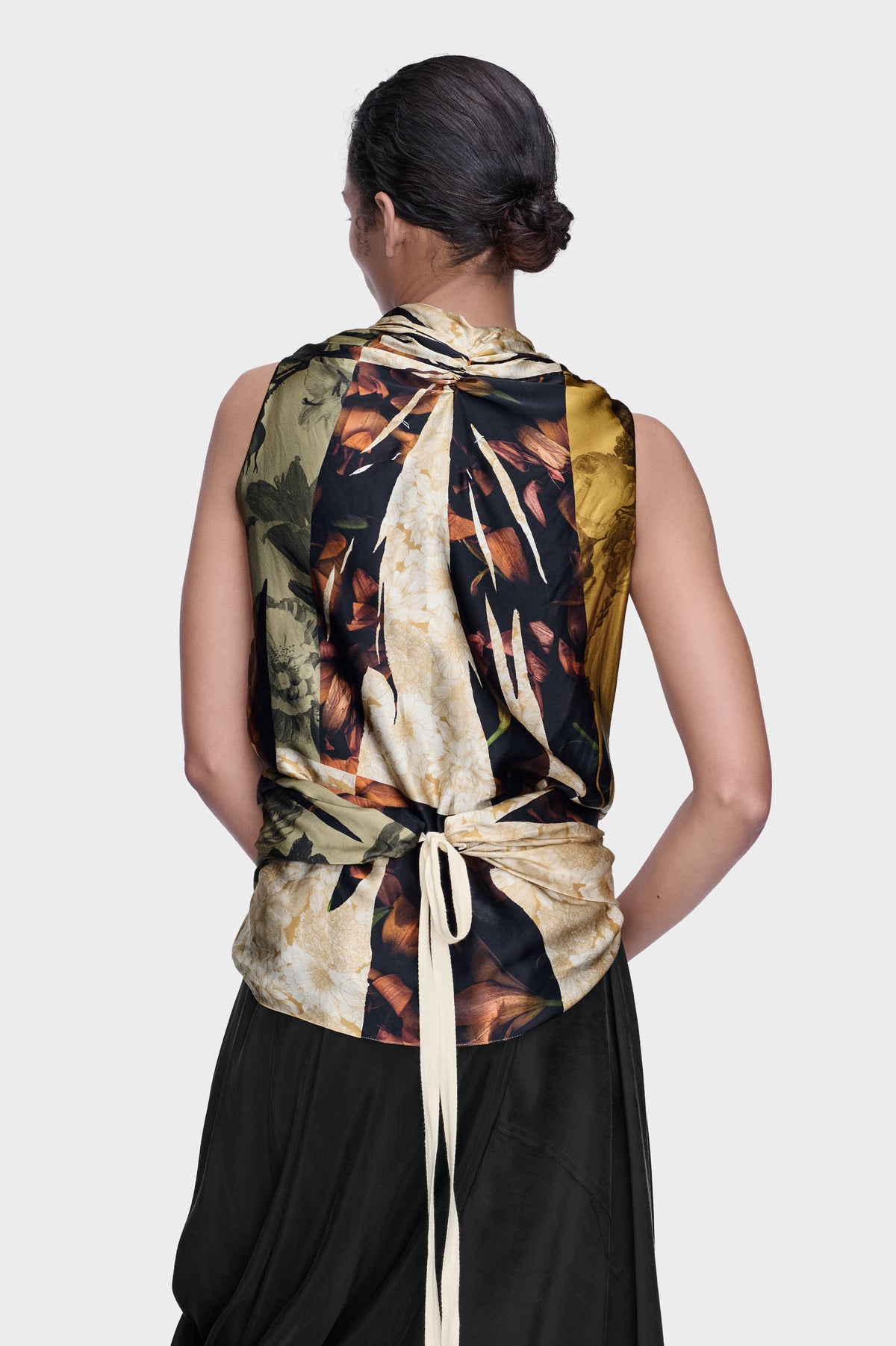 Draped Silk Top