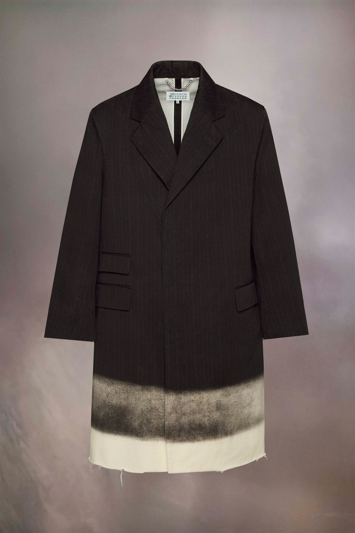 معطف Trompe L'Oeil Pinstripe
