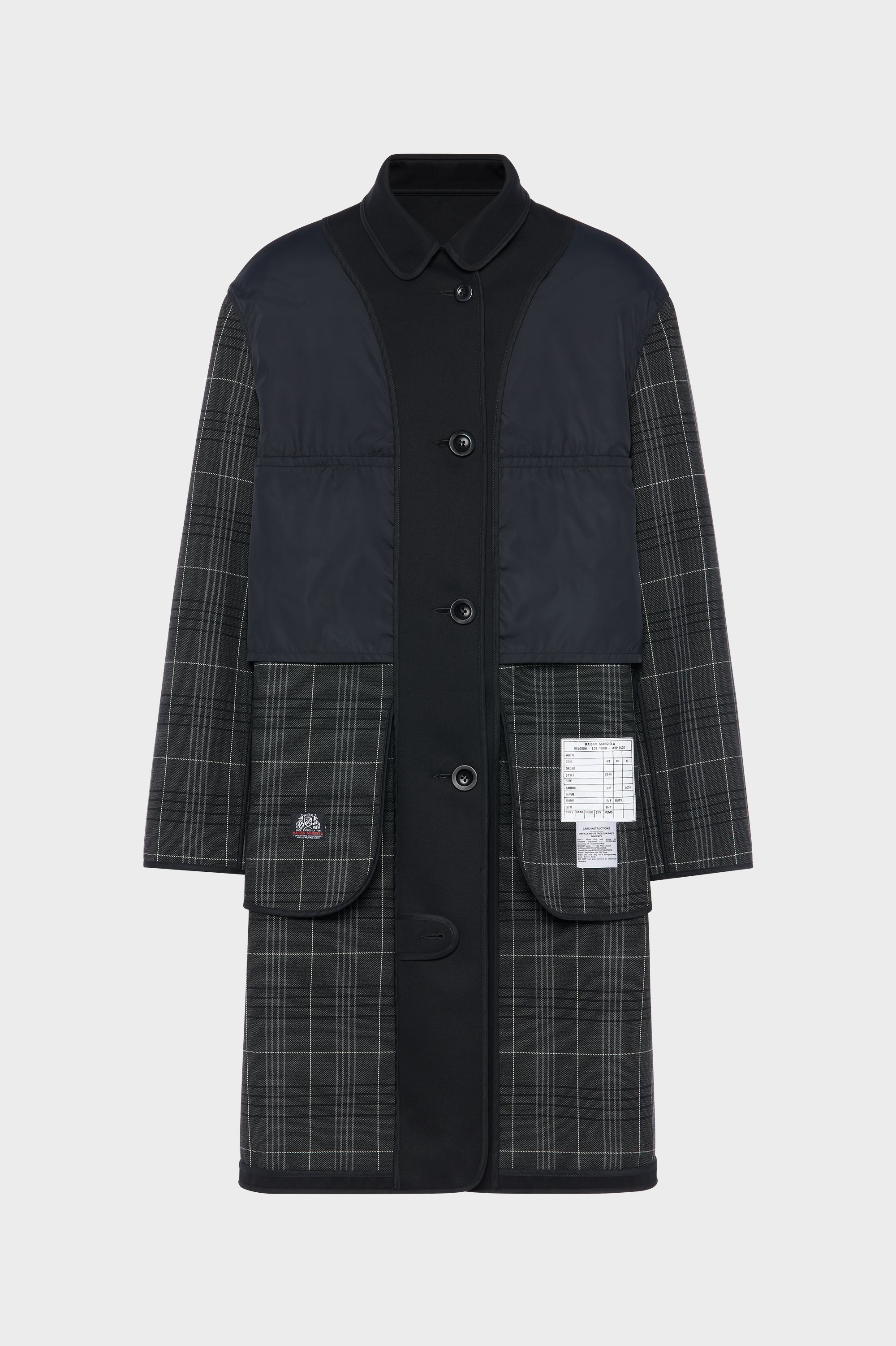 Designer Black Reversible checked coat | Shop Online Designer Black Reversible checked coat | Shop Online