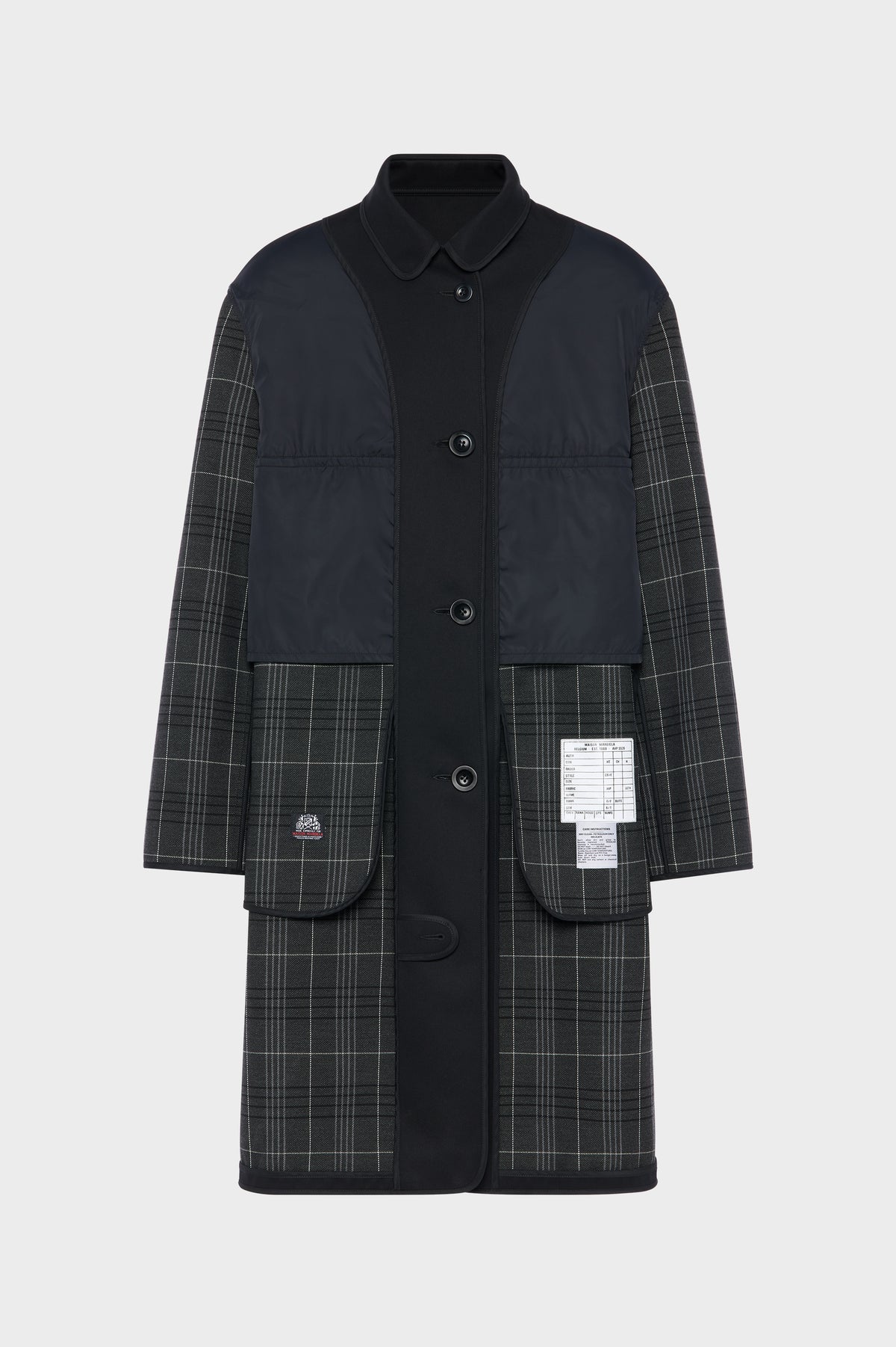 Reversible checked coat