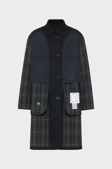 Reversible checked coat