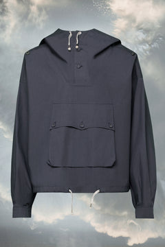 Coated cotton hooded jacket