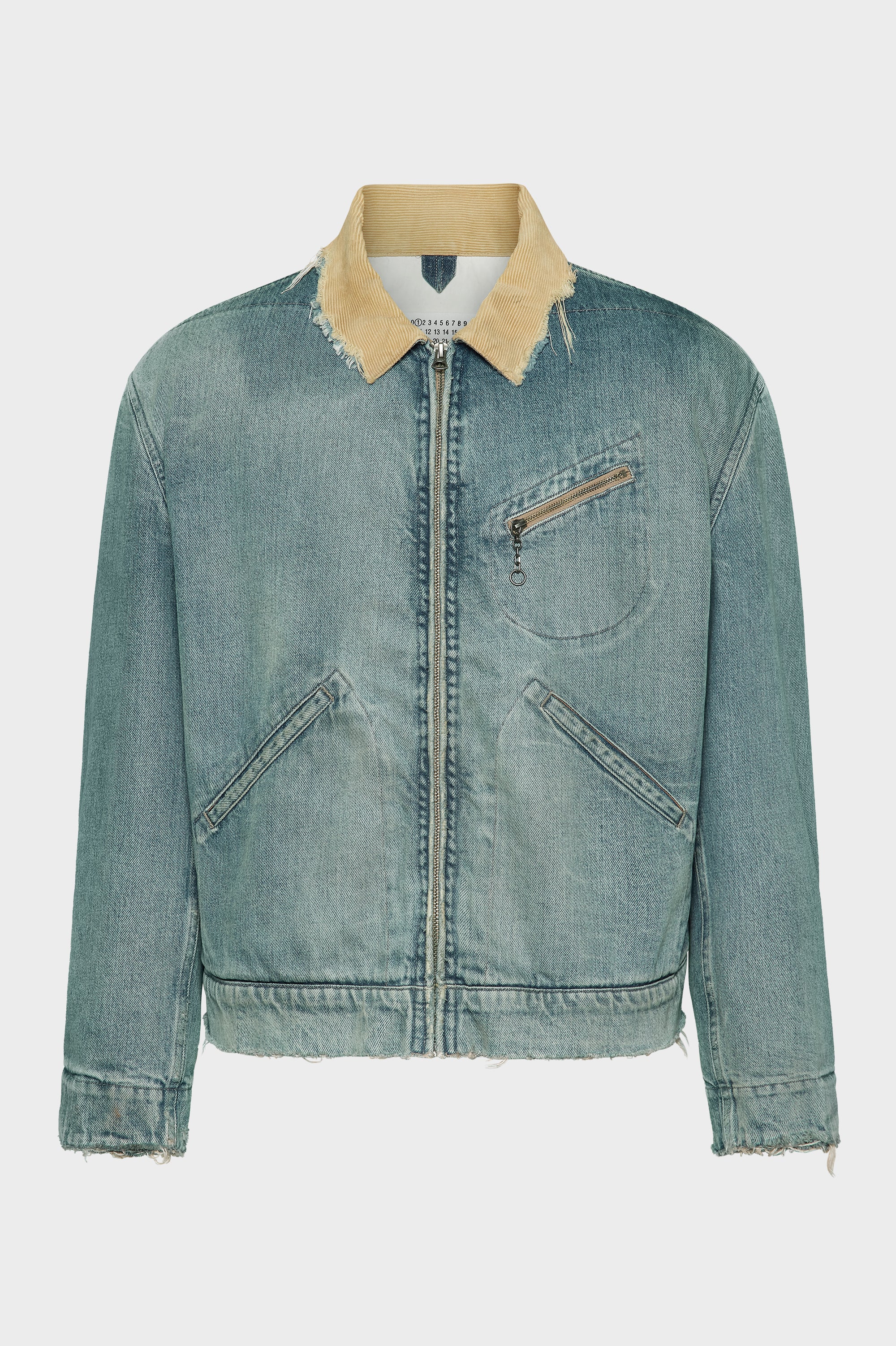 Designer Blue Distressed denim jacket | Shop Online | Maison Margiela