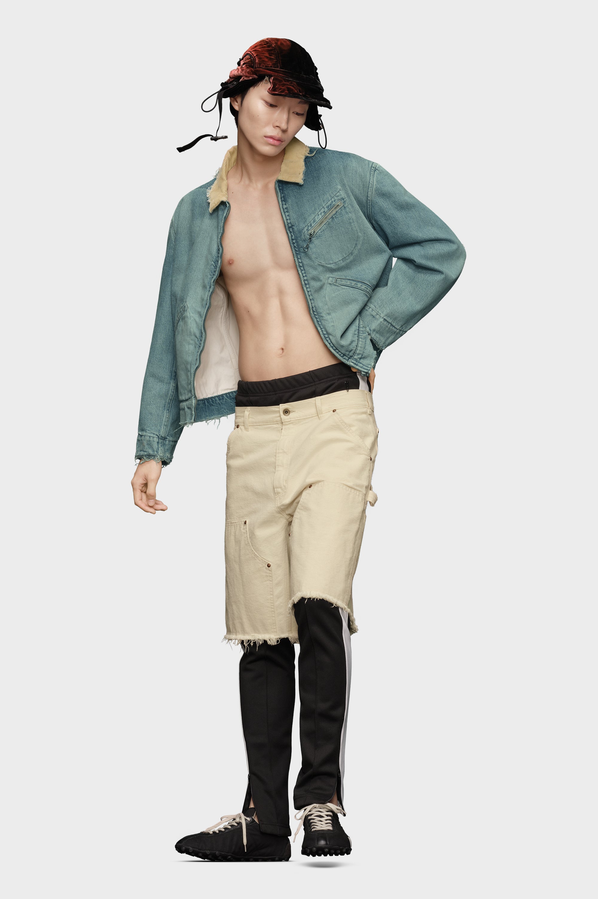 Designer Blue Distressed denim jacket | Shop Online | Maison Margiela