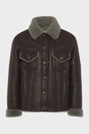Maison Margiela Waxed shearling jacket