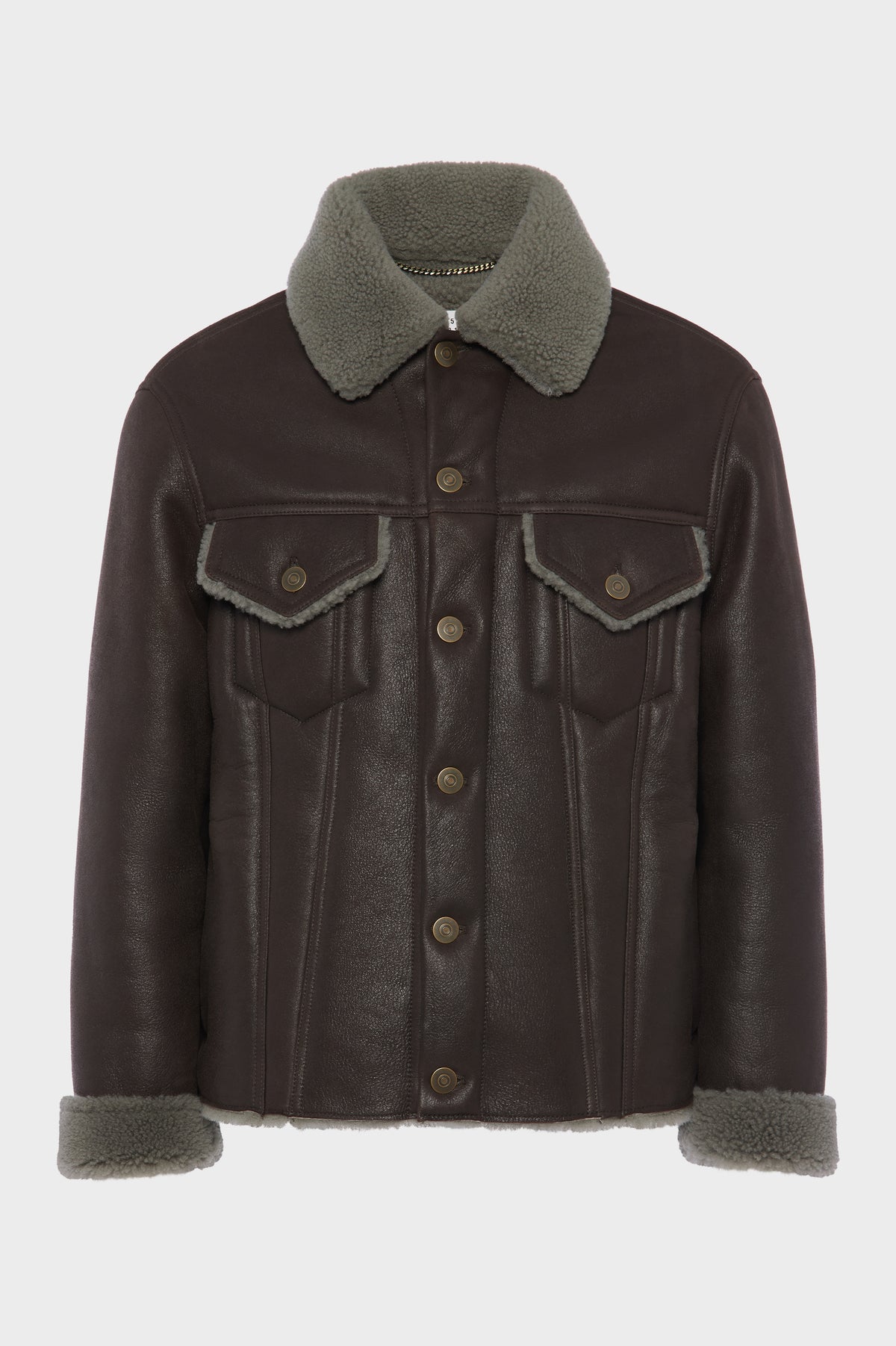 Waxed shearling jacket