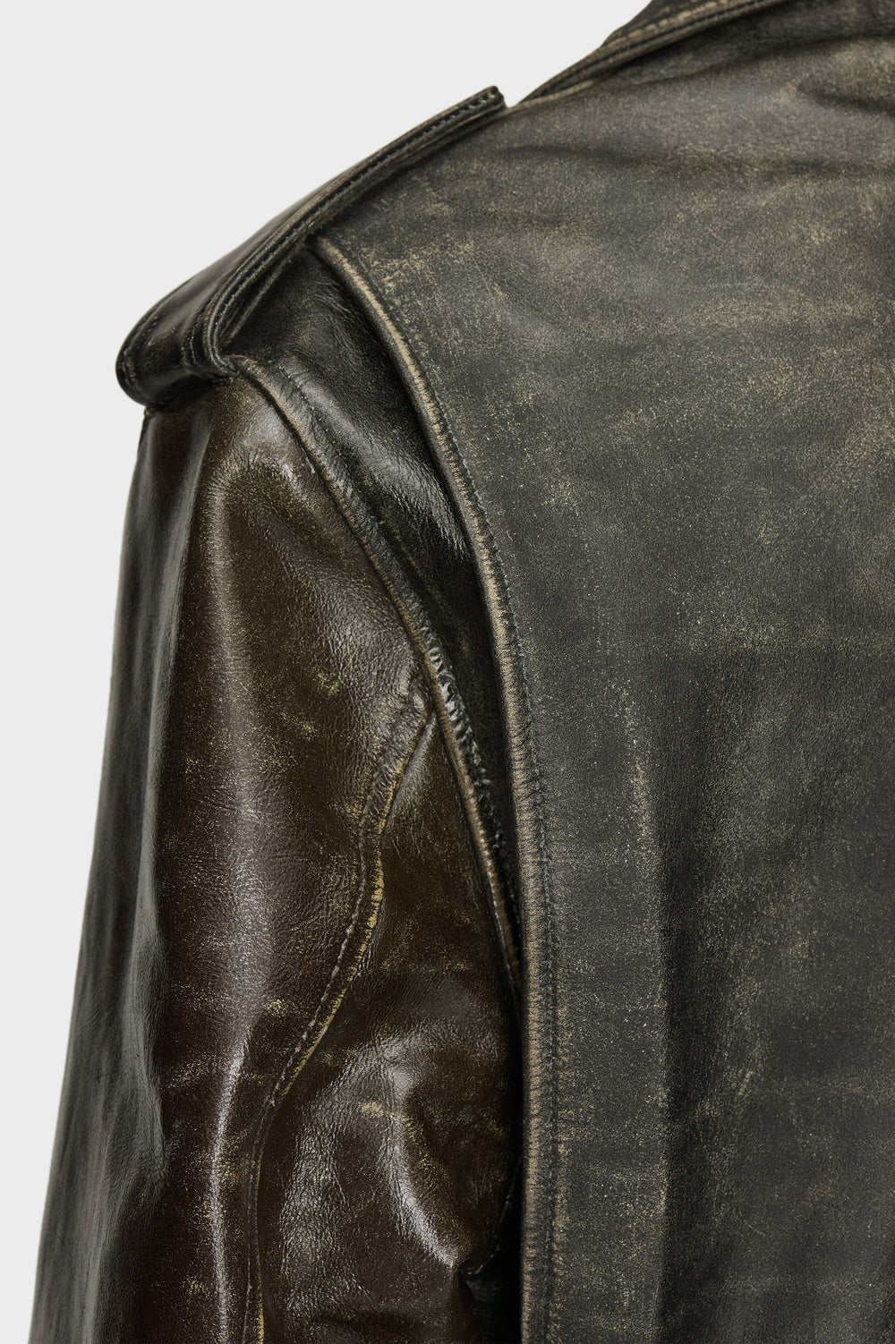 Maison Margiela Distressed Leather Biker Jacket