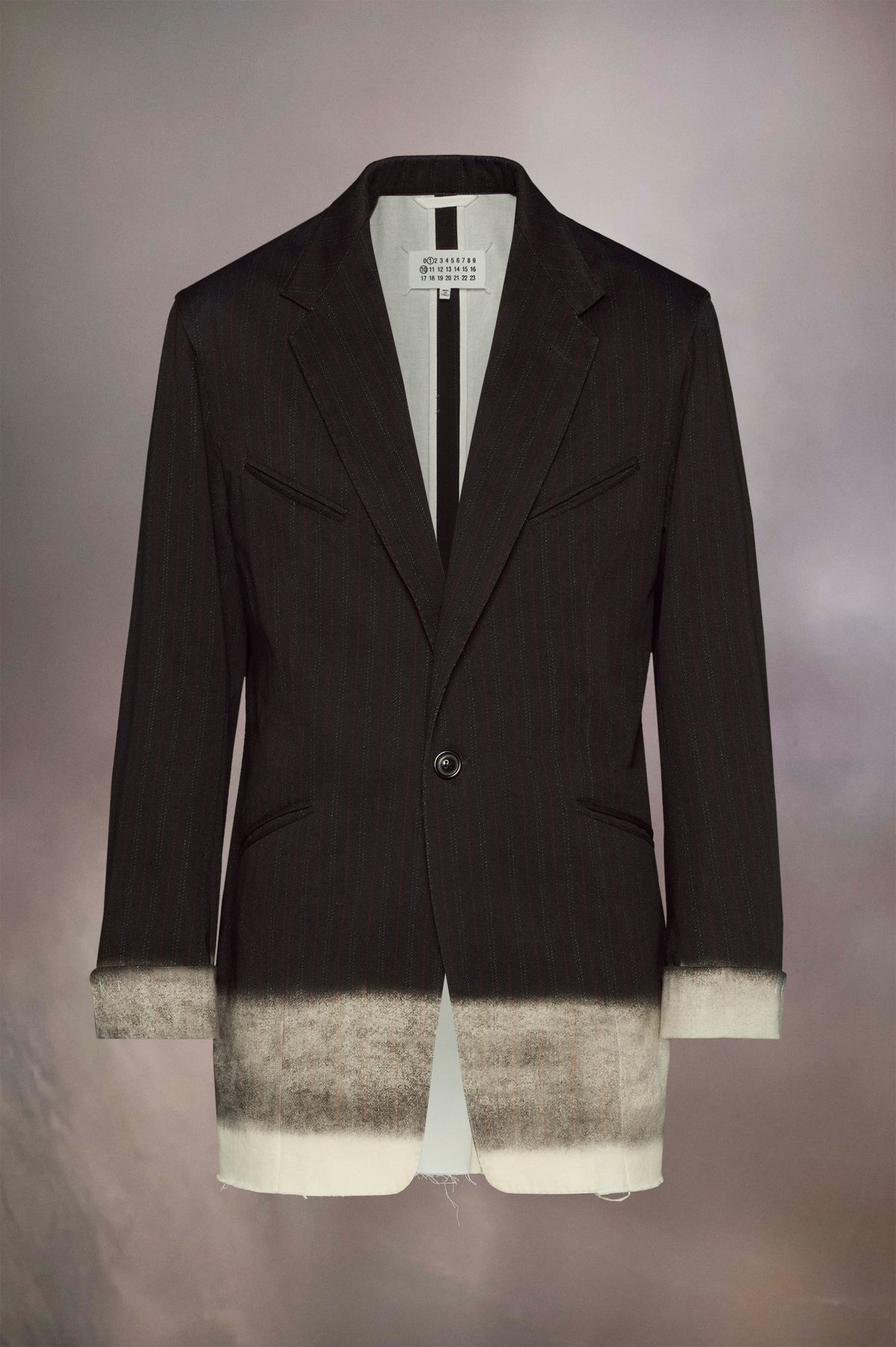 Trompe l'oeil pinstripe jacket