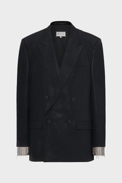 Foiled wool blazer