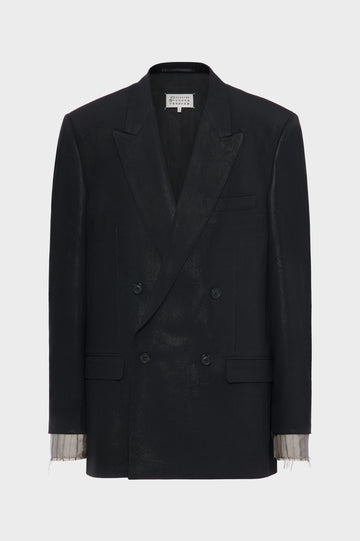 Foiled wool blazer