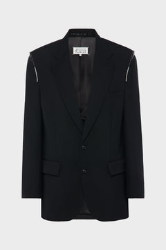 Wool single-breasted blazer