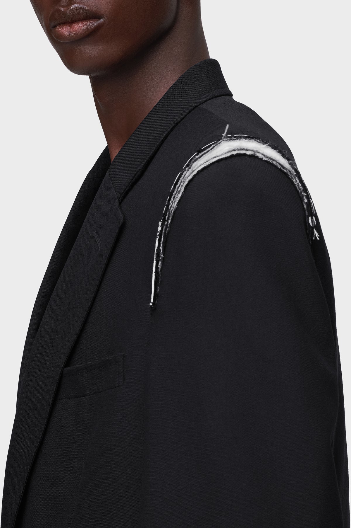 Wool single-breasted blazer