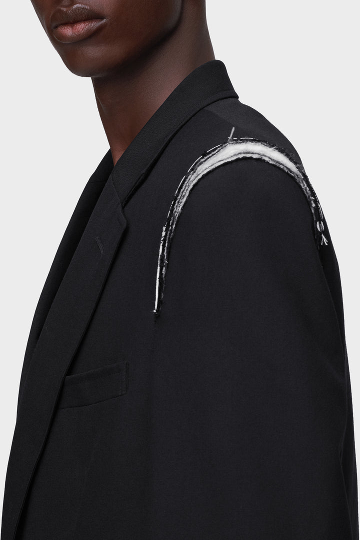 Wool single-breasted blazer