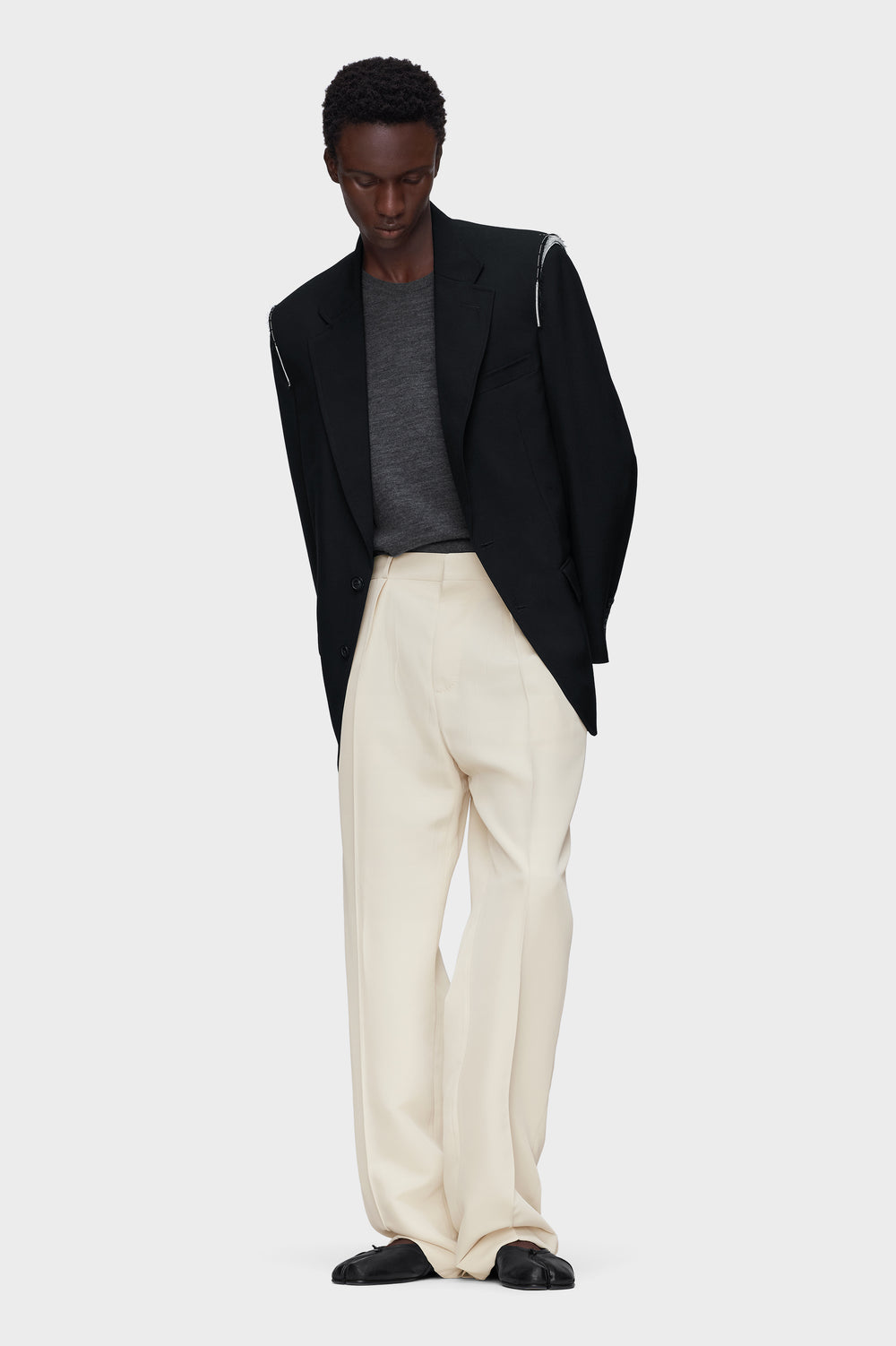 Maison Margiela بليزر صوف بصف أزرار واحد