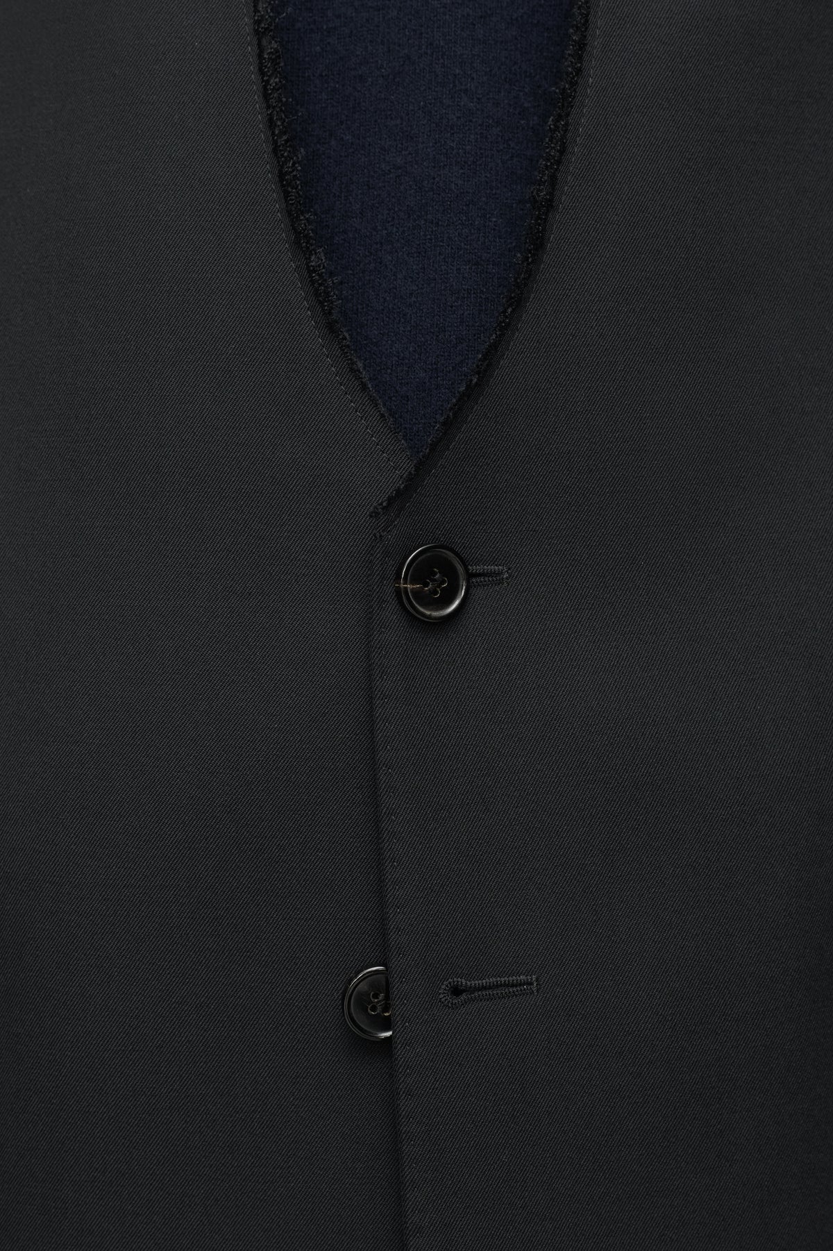 Folded Collar Wool Blazer