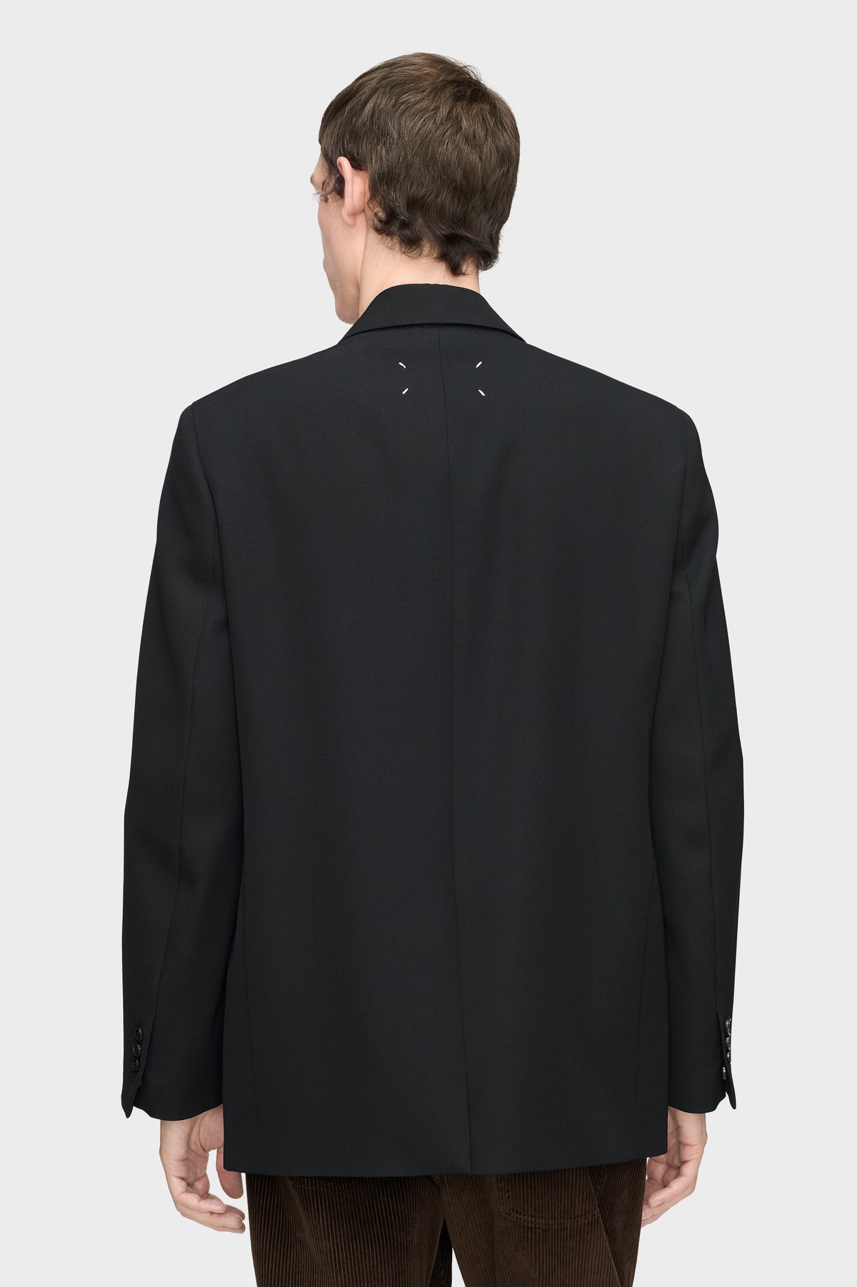 Folded Collar Wool Blazer