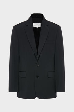 Folded Collar Wool Blazer