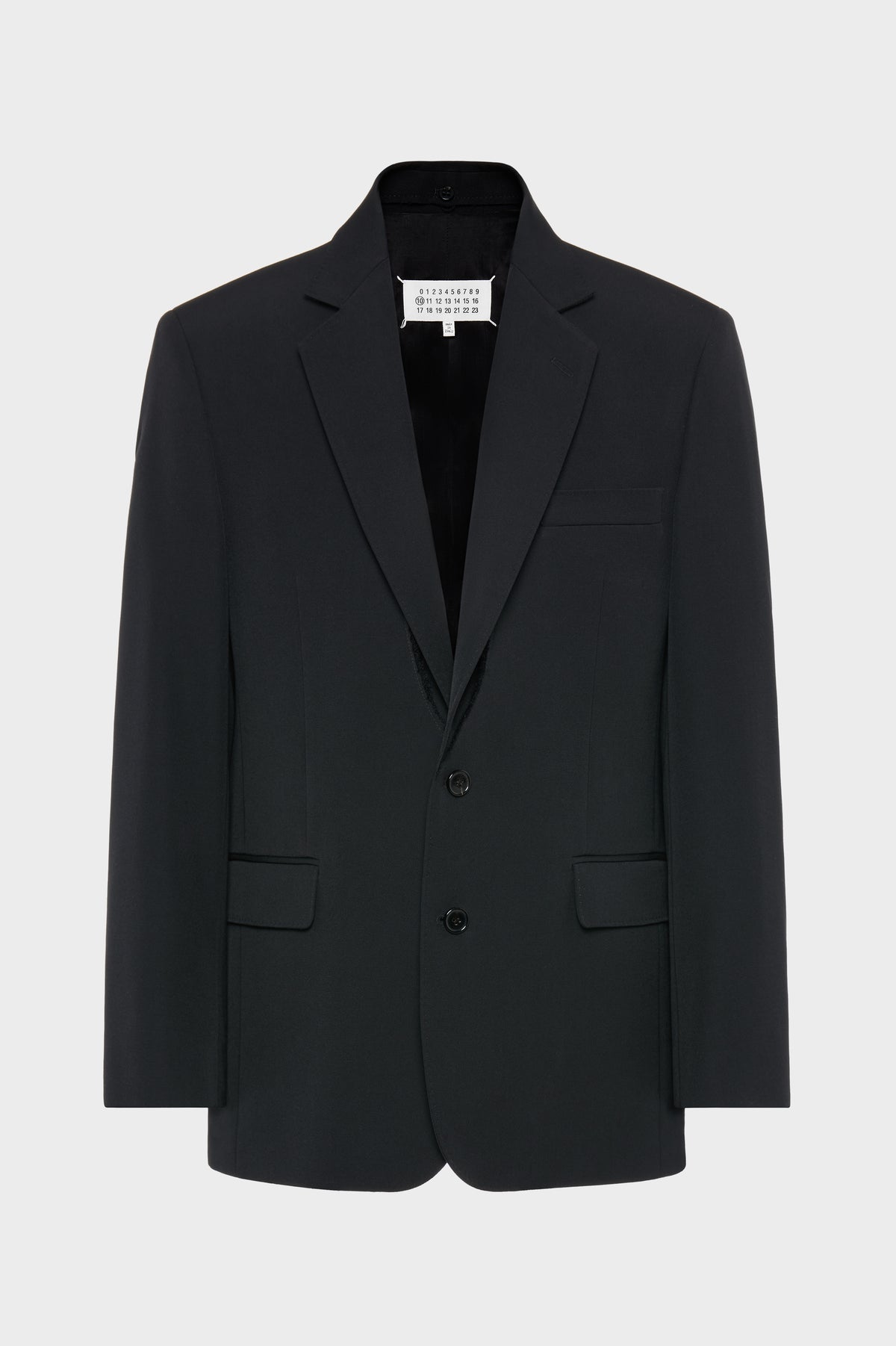Folded Collar Wool Blazer