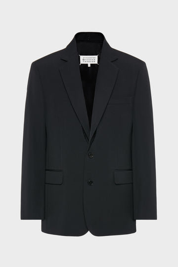Folded Collar Wool Blazer
