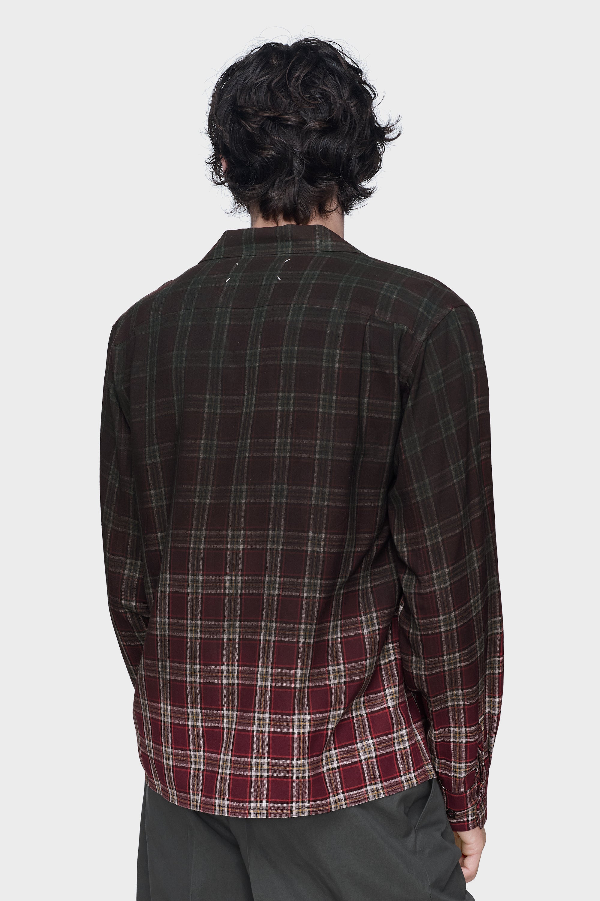 Designer Red Gradient check shirt | Shop Online | Maison Margiela
