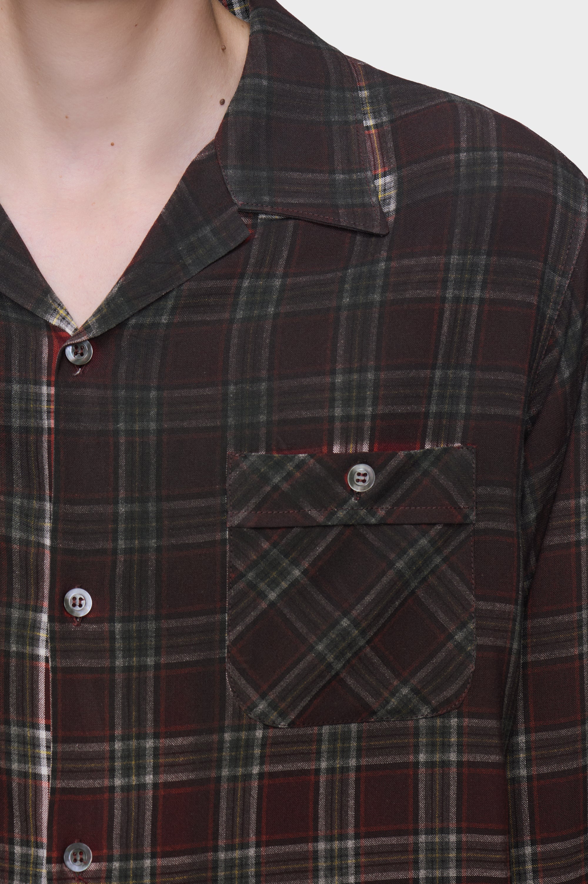 Designer Red Gradient check shirt | Shop Online | Maison Margiela