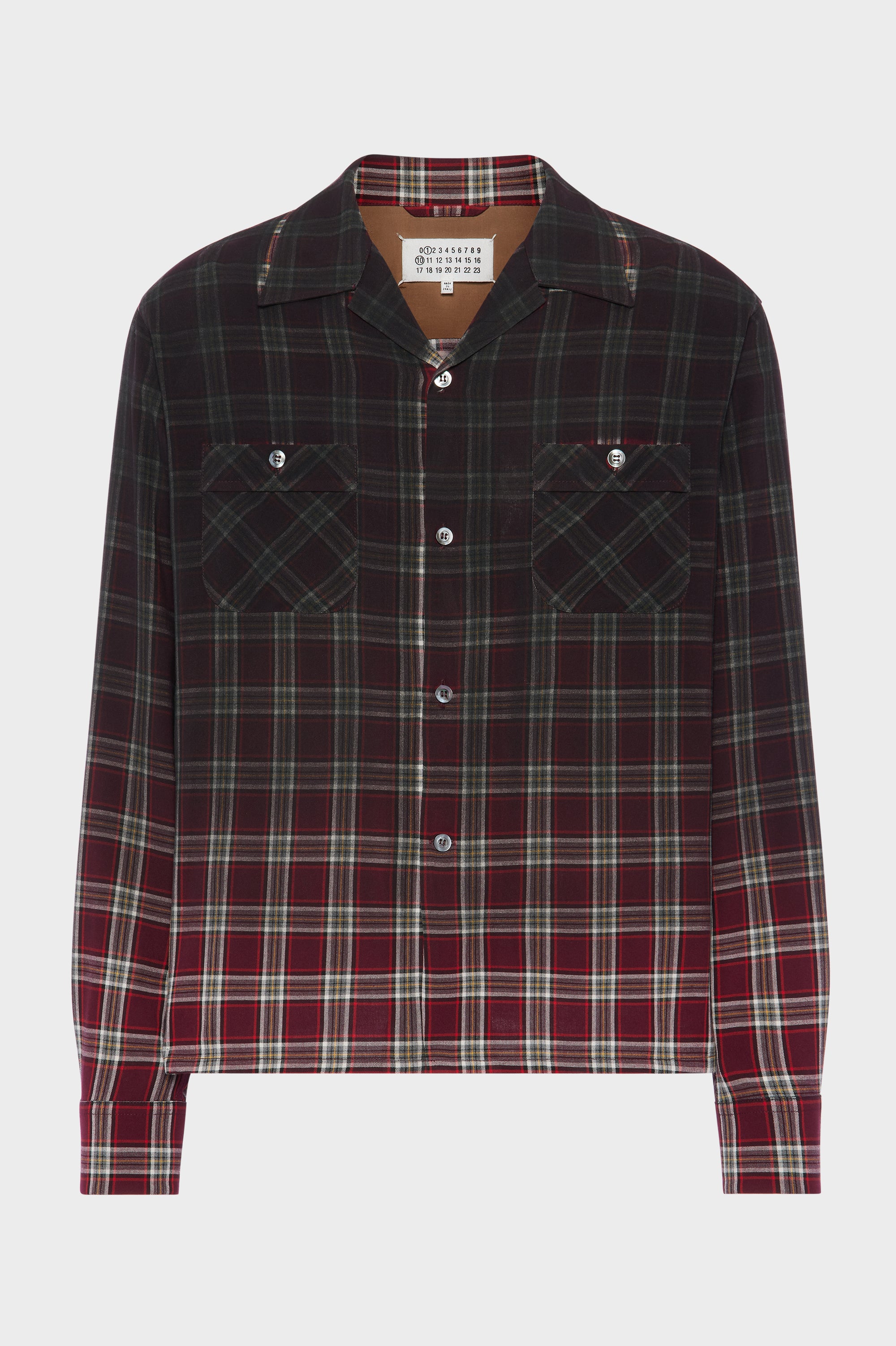 【Maison Margiela】チェックシャツ Designer Red Gradient check shirt | Shop Online | Maison Margiela