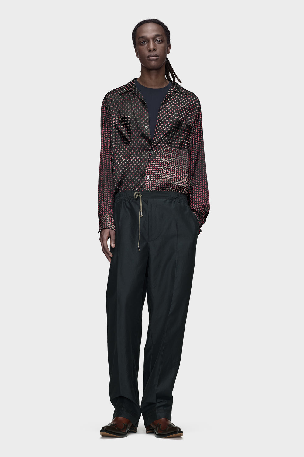 Maison Margiela Paisley Print Long-Sleeve Shirt