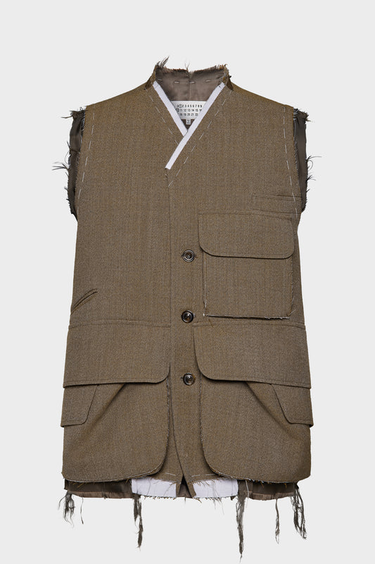 Maison Margiela Sleeveless wool jacket