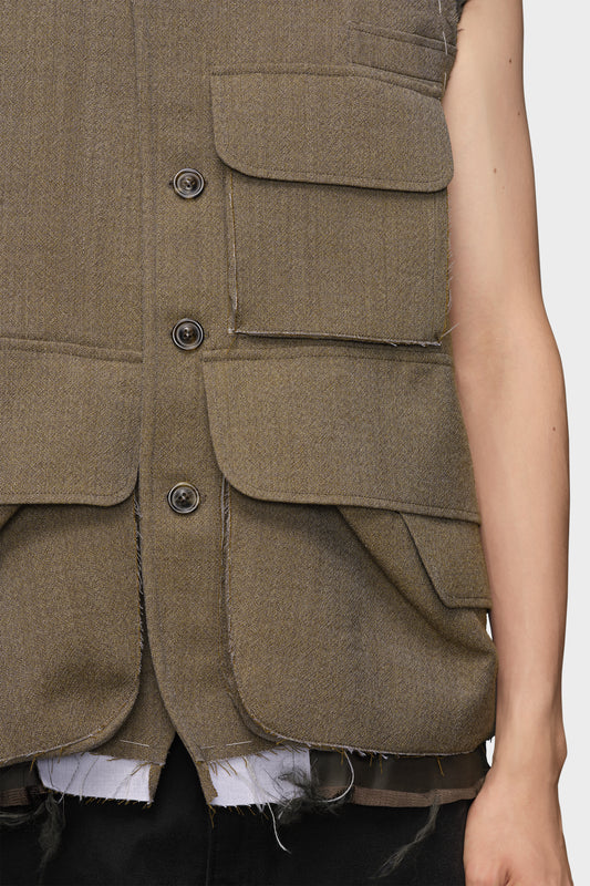 Maison Margiela Sleeveless wool jacket