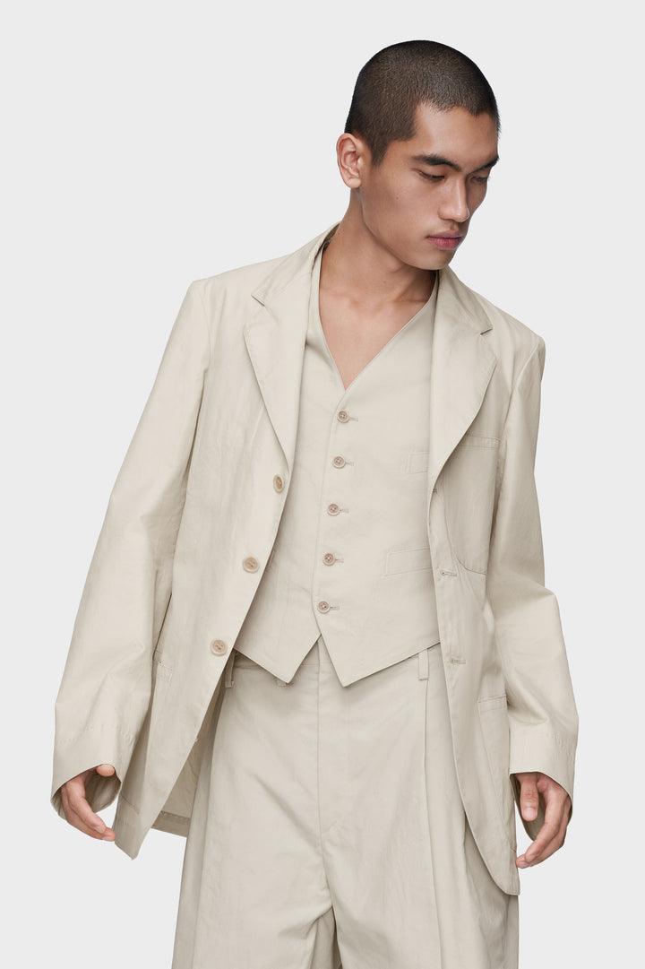 Cotton silk gilet