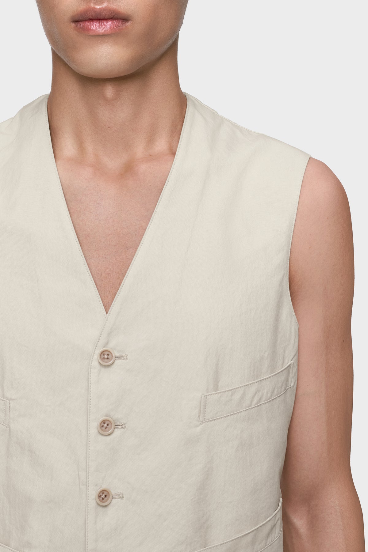 Cotton silk gilet