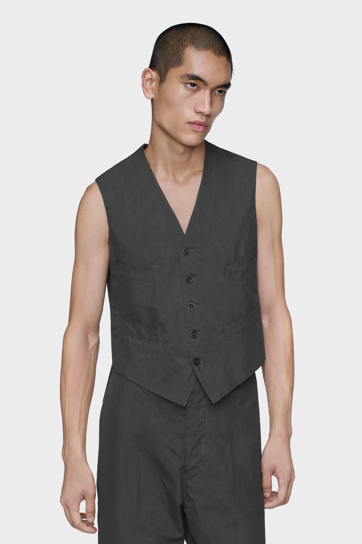 Cotton silk gilet