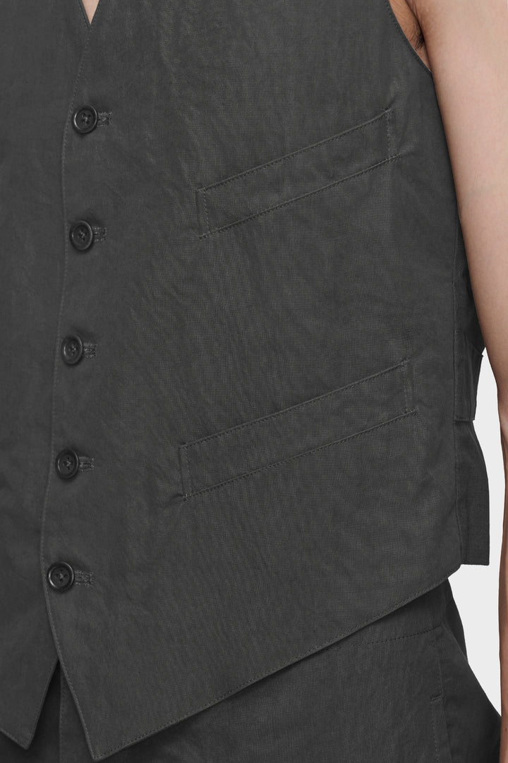 Cotton silk gilet