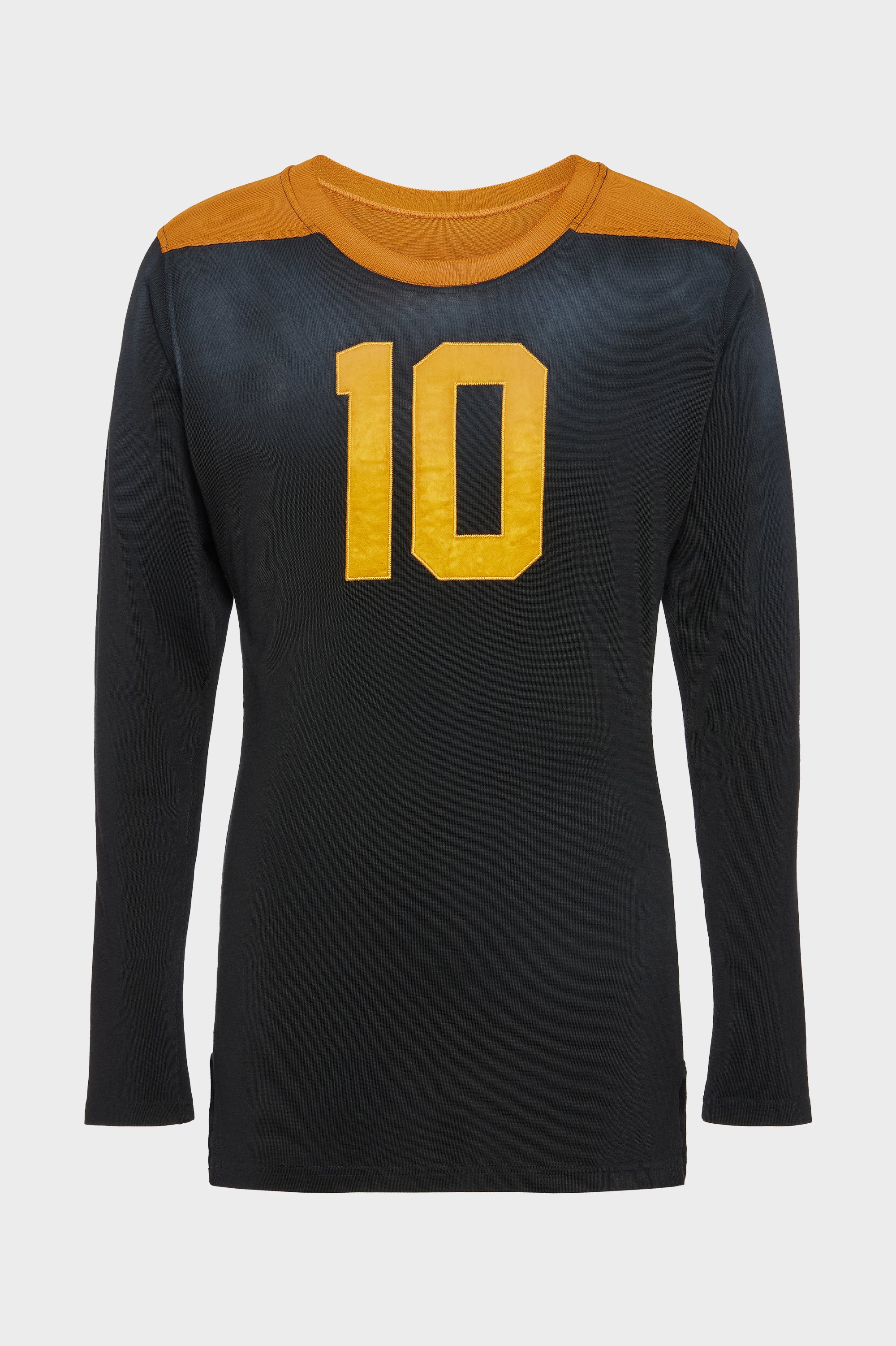 Designer BLACK Varsity long-sleeved t-shirt | Shop Online | Maison