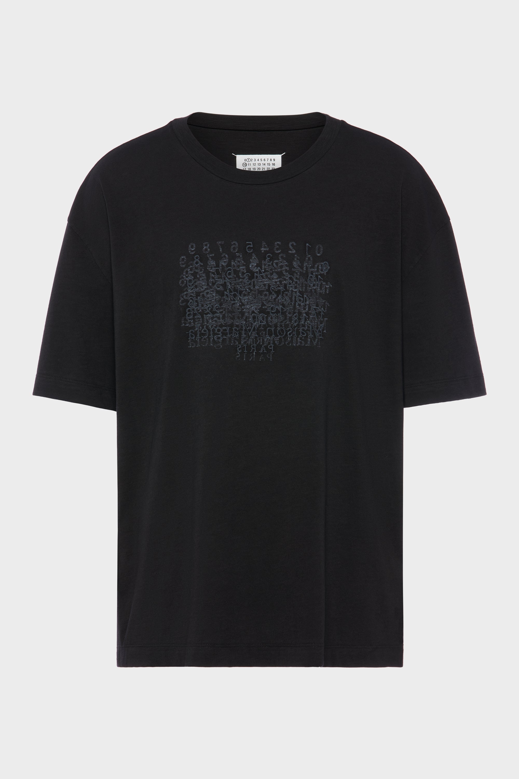 Designer Black Cotton Numerical T-shirt | Shop Online | Maison