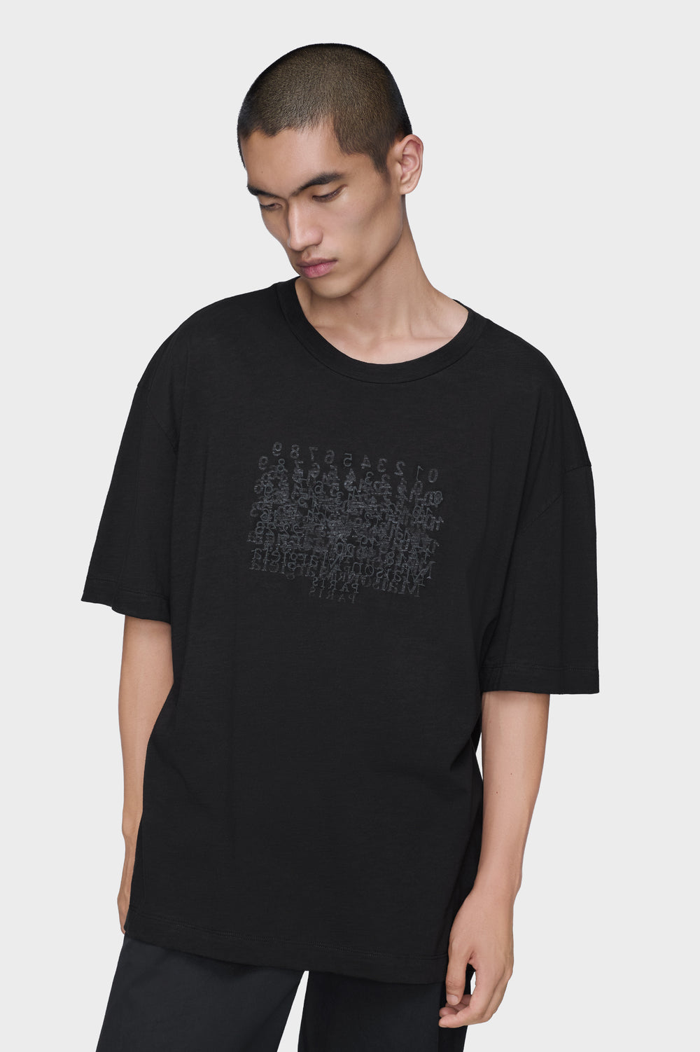 Maison Margiela تي شيرت قطني بأرقام