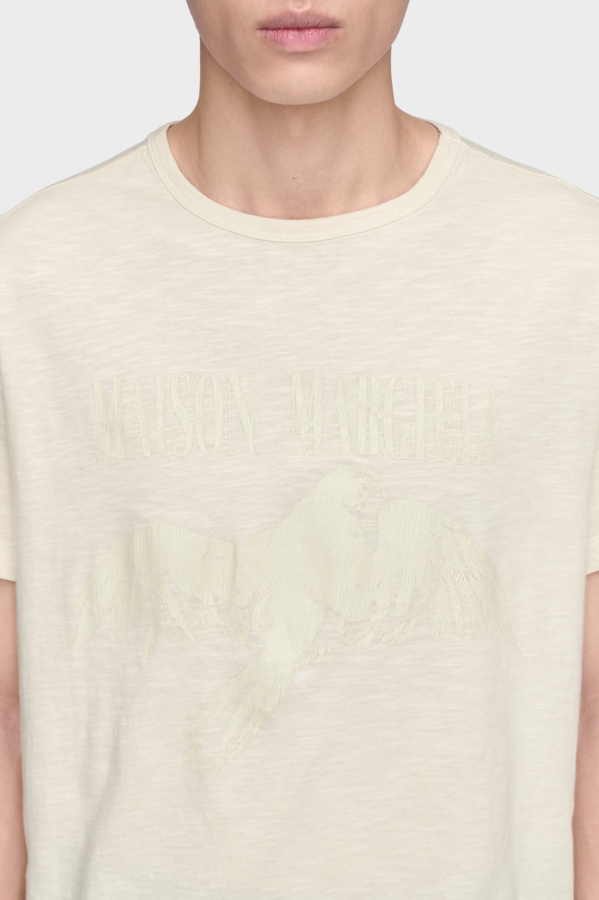 トップス Martin Margiela t-shirt beige 16SS Designer Beige Cotton T-Shirt | Shop Online | Maison Margiela