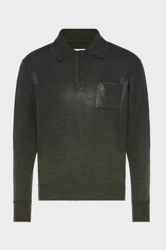 Foil print wool sweater