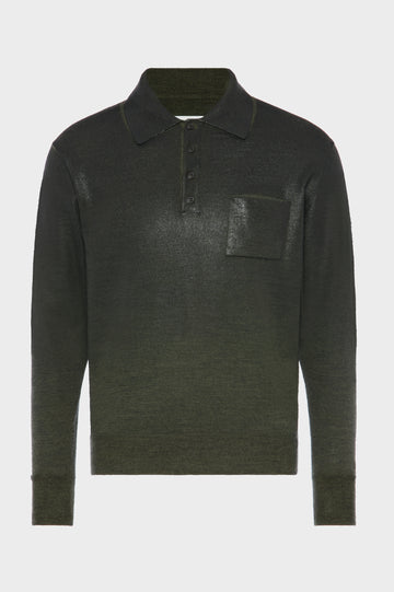 Foil print wool sweater
