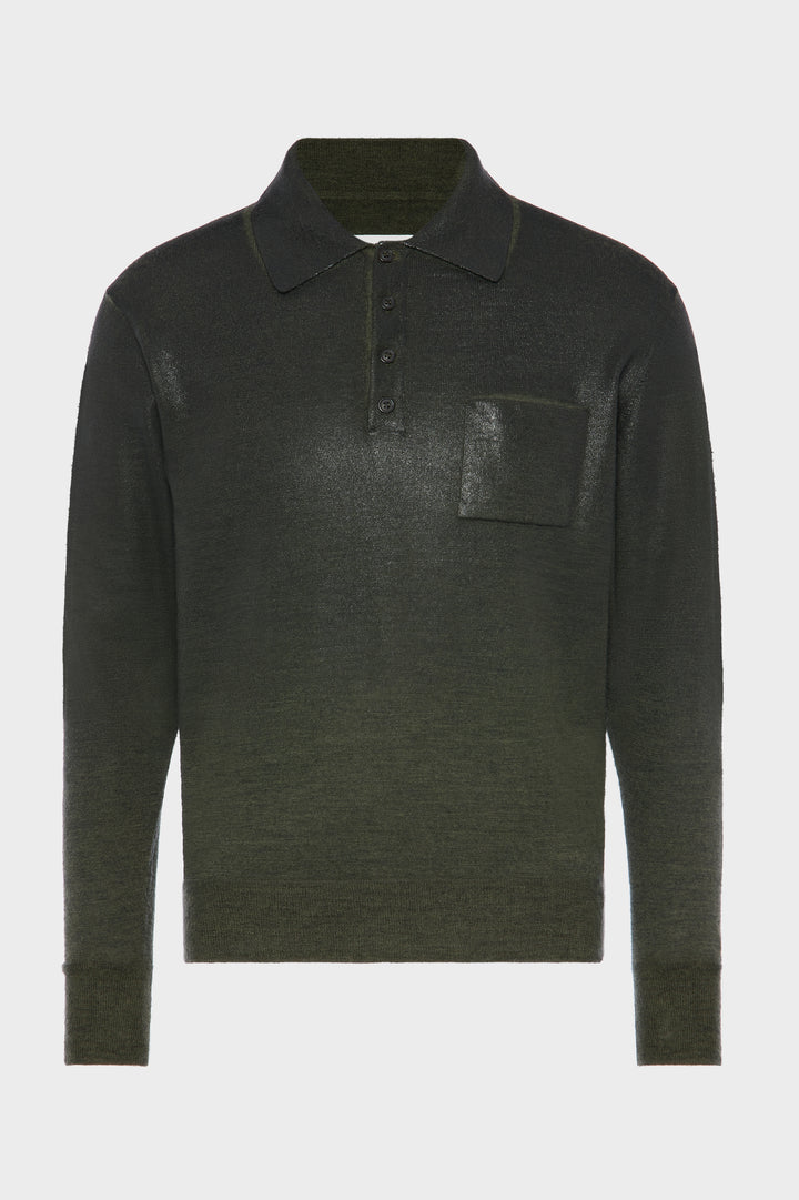 Foil print wool sweater