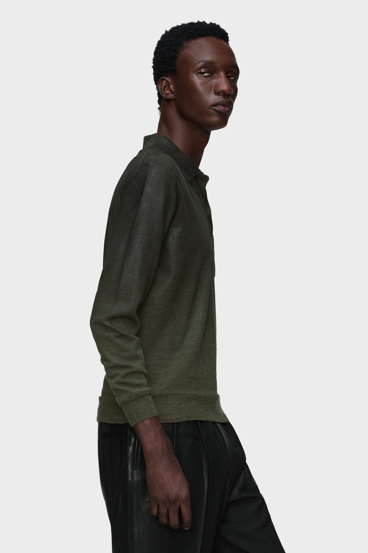Foil print wool sweater