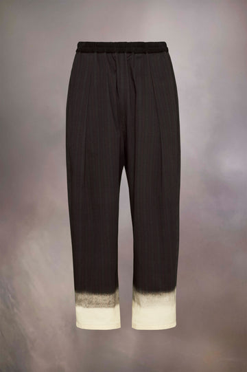 Trompe l'oeil pinstripe trousers