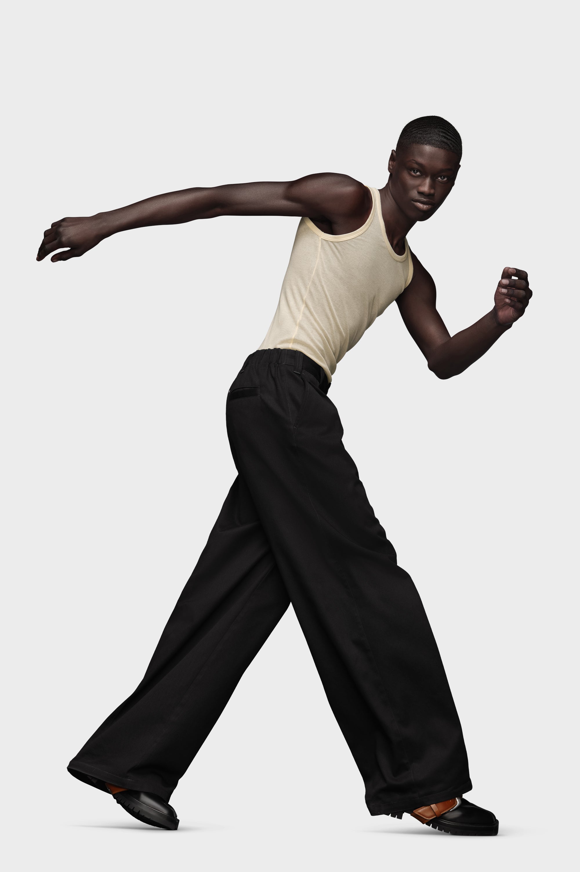 Designer Black Skater Chino Trousers | Shop Online | Maison Margiela