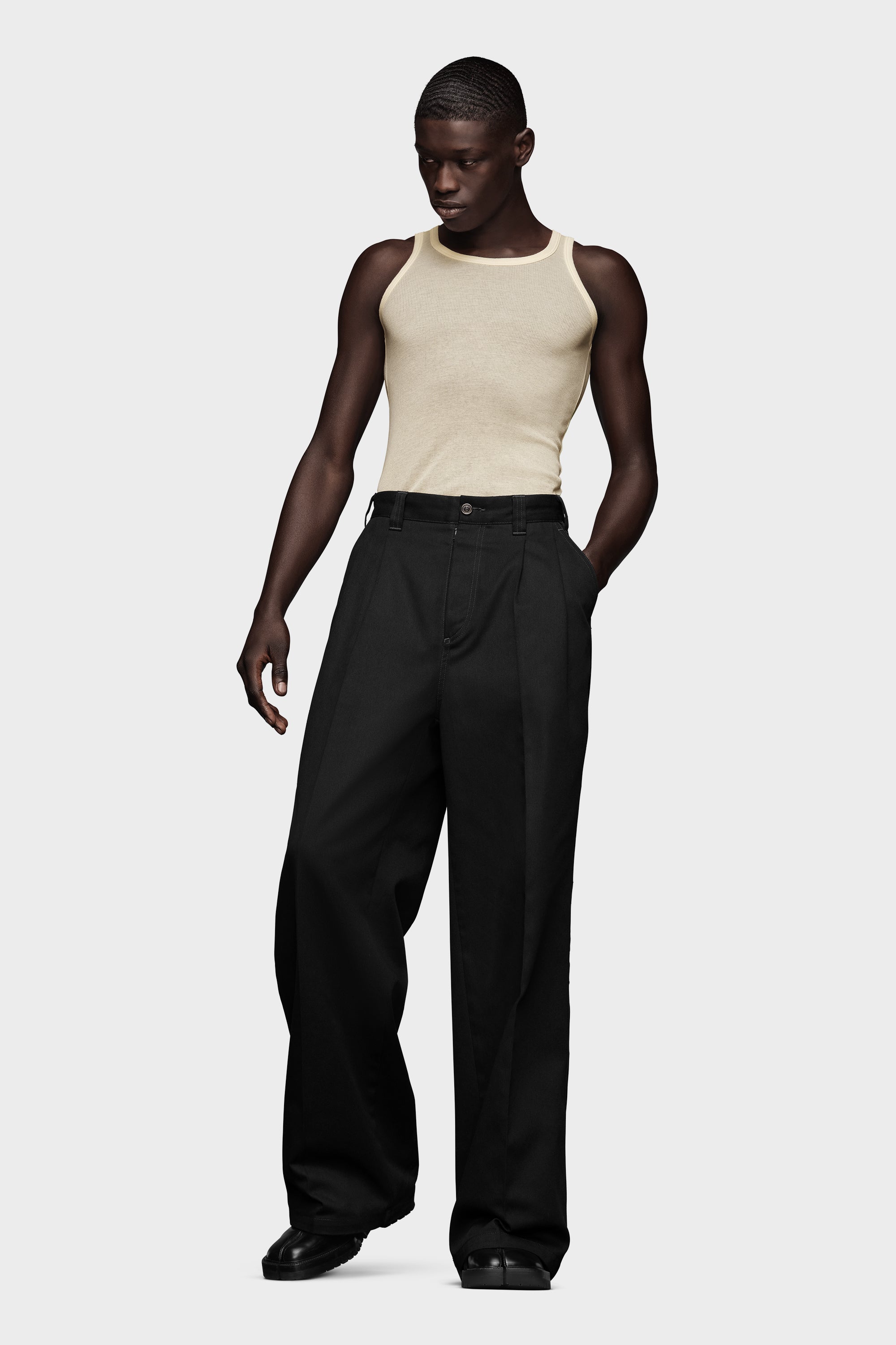 Designer Black Skater Chino Trousers | Shop Online | Maison Margiela
