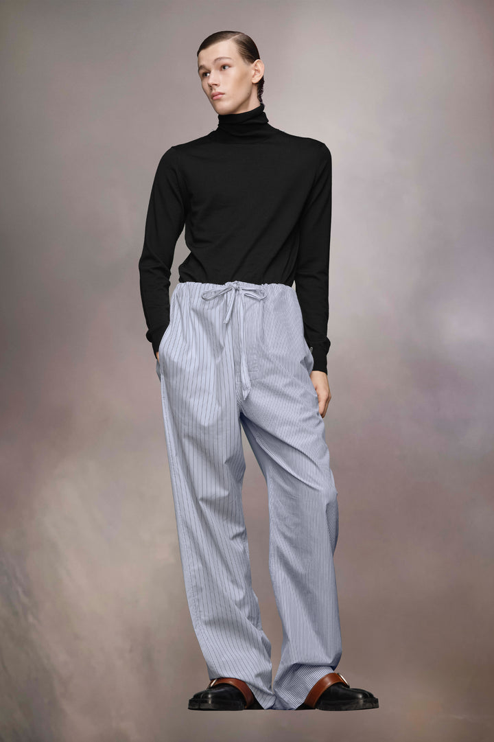 Stripe Cotton Trousers